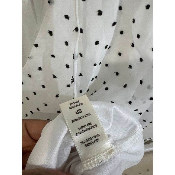 Beacon Apparel Retro Preppy Polka Dot Minimalist Feminine Office Chic Blouse - Picture 8 of 12